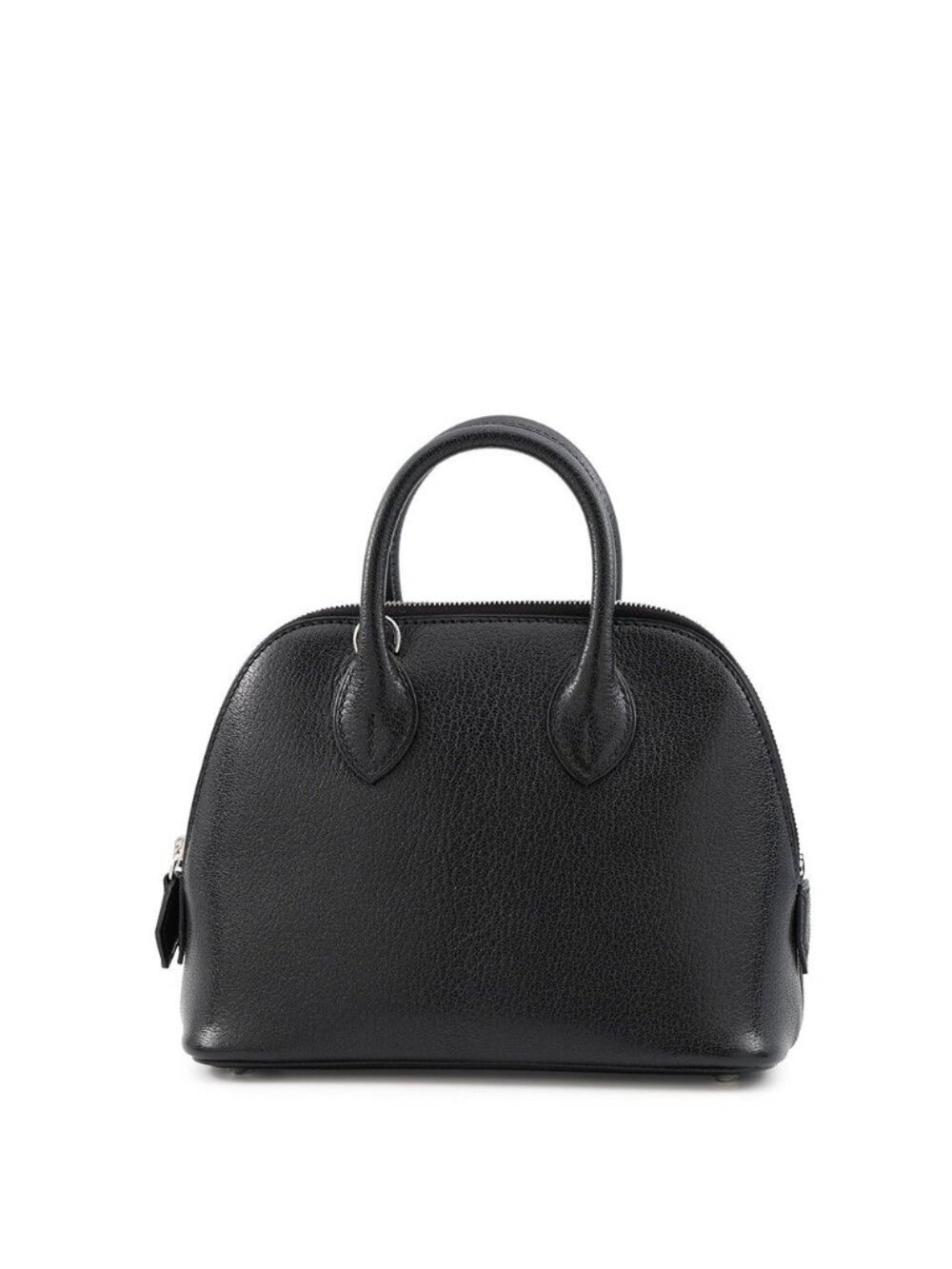Hermes Bolide 1923 Mini Sangle Cortage Black Silver Chevre Mysore 2-Way Handbag